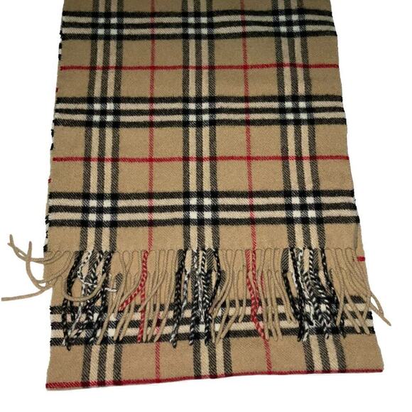Vintage Burberrys of London Large 100% Lambswool Scarf Made in England - Picture 5 of 14